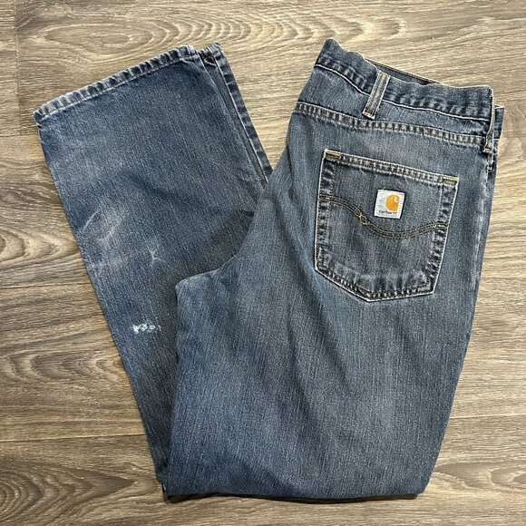 Carhartt Jeans 40x32 Workwear Relaxed Fit 5 Pocket Denim Yard Garage Painter - Picture 12 of 14